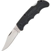 Bear & Son 445 Lockback Stainless Clip Point Blade Folding Pocket Knife with Black Kraton Rubber Handle