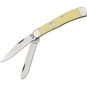 Bear & Son C354 Trapper Folding Pocket Knife with Yellow Delrin Handle