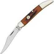 Bear & Son CRSB1931 Little Toothpick Folding Pocket Knife with Red Stag Bone Handle