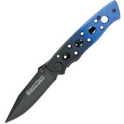 Smith & Wesson 111 Extreme Ops Linerlock Folding Pocket Knife with Blue and Black Anodized Aluminum Handles