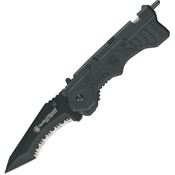 Smith & Wesson 911B First Response Rescue Assisted Opening Folding Pocket Knife with Molded Black Zytel Handle