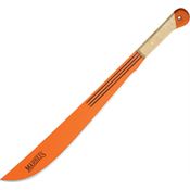 Marbles 12718 Orange Finish Machete Blade Knife with Natural Wood Handle