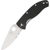 Spyderco 122GPS Tenacious Part Serrated Linerlock Folding Pocket Knife