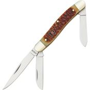 Robert Klass 6328BR Medium Stockman Folding Pocket Knife with Brown Bone Handle