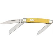 Schrade 34OTY Old Timer Middleman Pocket Knife with Smooth Yellow Delrin Handle