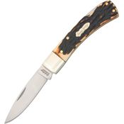 Schrade 5UH Uncle Henry Bruin Lockback Folding Pocket Drop Point Knife with Delrin Stag Handles