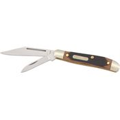 Schrade 72OT Old Timer Peanut Folding Pocket Knife with Brown Sawcut Delrin Handle