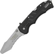 Schrade 911 1St Response Assisted Opening Part Serrated Linerlock Folding Pocket Knife with Black Zytel Handles