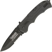 Schrade 911DBS 1St Response Drop Point Blade Linerlock Folding Pocket Knife with Textured Black Aluminum Handles