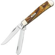 Case 9207BR Mini Trapper Butter Rum Spey Blades Folding Pocket Knife with Corelon Handle