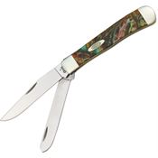 Case 9254AB Trapper Folding Knives With Abalone Corelon Handle