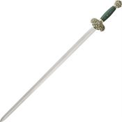 Cold Steel 88RLG Jade Lion Gim Sword Swords with White Rayskin Handle