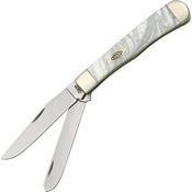 Case 9254WP Trapper Folding Pocket Knife with White Pearl Corelon Handle