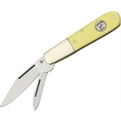 Bear & Son C3281 Barlow Folding Pocket Knife with Smooth Yellow Delrin Handle