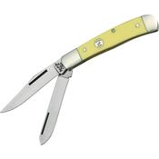 Bear & Son C35412 Small Trapper Folding Pocket Knife with Smooth Yellow Delrin Handle