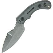 TOPS FELS01 Felony Stop Fixed Tactical Gray Finish Blade Knife with Gray Micarta Onlay Handles