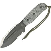 TOPS DEFT01 Stryker Defender Tool Fixed Blade Knife with Black Linen Micarta Handles