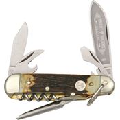 Boker 110182HH Camp Multi-Tools Knife with Stag Handle