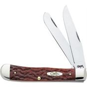 Case 7011 Trapper Folding Pocket Knife with Rich Nut-Brown Chestnut Bone Handle