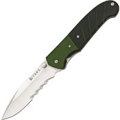 CRKT 6855 Ignitor Sport Assisted Opening Part Serrated Drop Point Linerlock Folding Pocket Knife