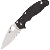 Spyderco 101GPS2 Manix 2 Black Folding Pocket Knife with Black G-10 Handle