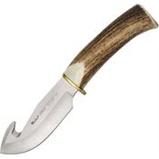 Muela V11A Viper Fixed Guthook Blade Knife with Round Design Stag Handle