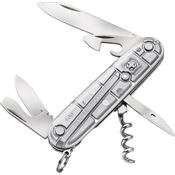 Swiss Army 13603T7X2 Silver Tech Spartan Silver Folding Pocket Knife with Silver Tech Handle
