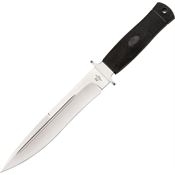 Katz AK8008 Alley Kat Series Fixed Blade Knife with Black Kraton Diamond Checkered Handle