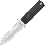 Katz BT10 Avenger Series Stainless Double Edge Blade Knife with Black Kraton Diamond Checkered Handle