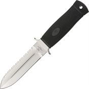 Katz BT10S Avenger Series Boot Model Fixed Blade Knife with Black Kraton Diamond Checkered Handle