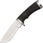 Katz K103 Wild Cat Series Fixed Stainless Satin Finish Blade Knife with Black Kraton Diamond Checkered Handles