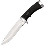 Katz K302 Lion King Fixed Stainless Satin Finish Blade Knife with Black Kraton Diamond Checkered Handles