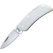 Case 7205 Stainless Lockback Folding Pocket Drop Point Blade Knife with Brushed Stainless Handles