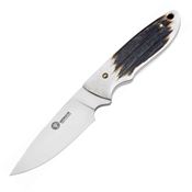 Boker 02BA701H Pine Creek Fixed Blade Knife with Genuine Stag Handle