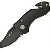 Magnum M01MB456 Compact Rescue Part Serrated Linerlock Folding Pocket Knife