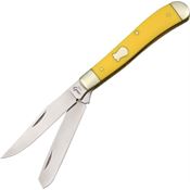 Boker Plus 01BO294Y Mini Trapper Folding Pocket Knife with Yellow Synthetic Handle