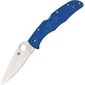 Spyderco 10FPBL Endura 4 Lockback Folding Pocket Knife with Vibrant Blue Fiberglass Reinforced Nylon Handles