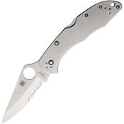 Spyderco 11PS Delica 4 Part Serrated Blade Lockback Folding Pocket Knife