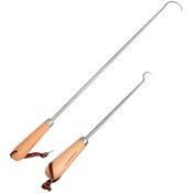 Pig Tail Food Flippers 3 Combo Food Flipper with Wood Handle
