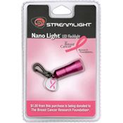 Streamlight 73003 Pink Nano Light with White LED with 10 Lumen Output