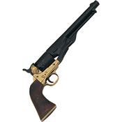 Denix 1007L Colt Navy Revolver Replica with Antique Brass and Blued Finish