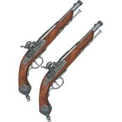 Denix 1013 Italian Dueling Pistols with Wood Handle