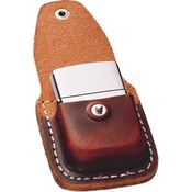 Zippo 17020 Lighter Pouch Brown Leather with Wind Resistant Lighting