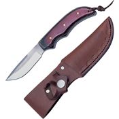 Sawmill 4 Buzz Saw Skinner Fixed Blade Knife with Multi-Color Wood Handles