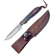 Sawmill 6 Li''L Skinner Fixed Blade Knife with Multi-Color Wood Handles