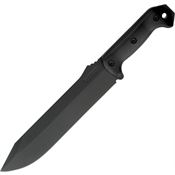 Becker 9 Combat Fixed Carbon Steel Blade Knife with Black Grivory Handle