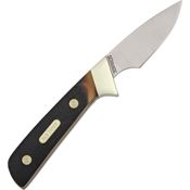 Schrade 156OT Old Timer Lil' Finger Fixed Stainless Blade Knife with Brown Sawcut Delrin Handles