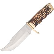 Schrade 171UH Uncle Henry Pro Hunter Fixed Stainless Clip Blade Knife with Delrin Stag Handle