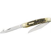Schrade 877UH Henry Pro Skinner Folding Pocket Knife with Delrin Handle