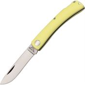 Bear & Son C337L Farmhand Pocket with Yellow Handles Lockback Folding Pocket Knife